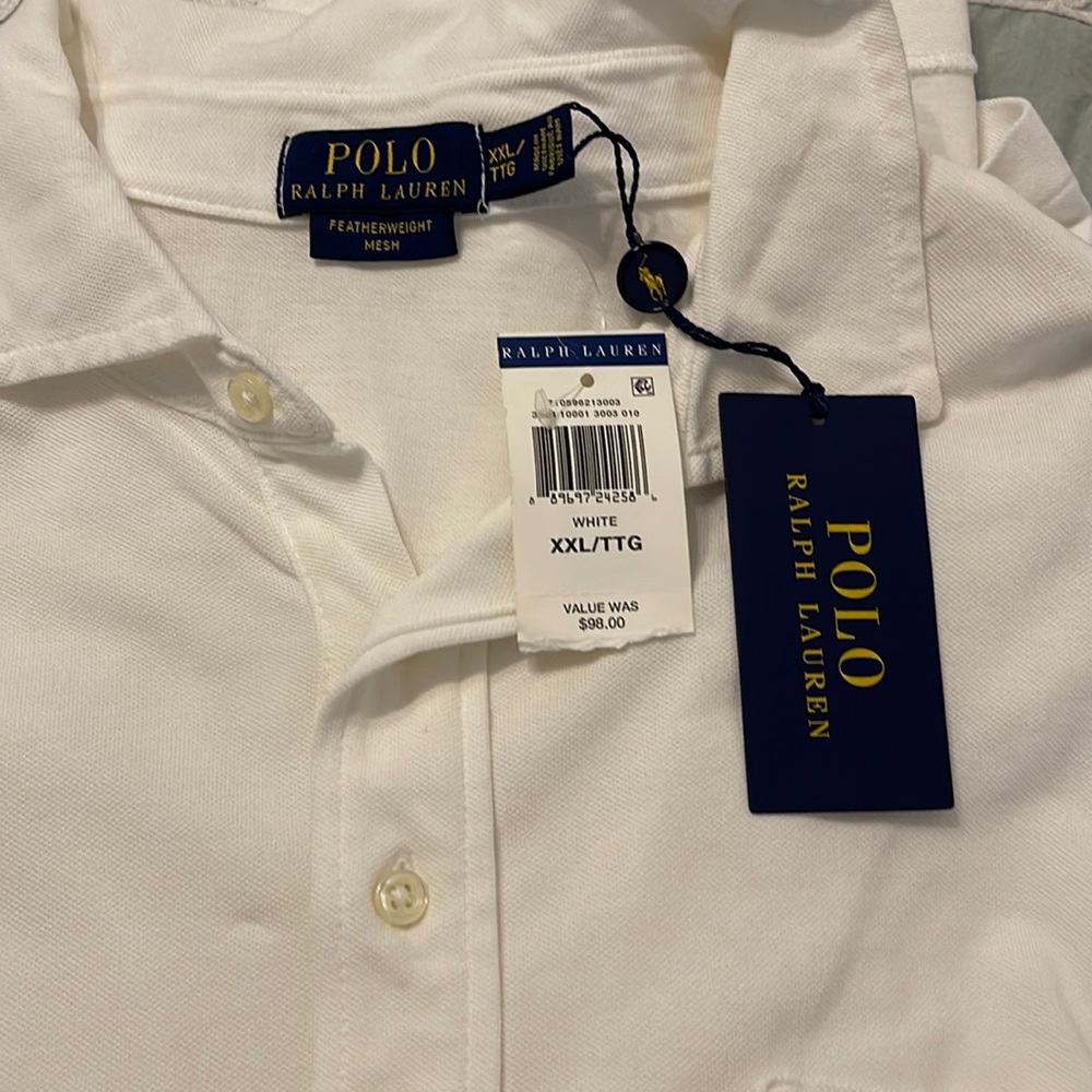 Men’s polo, Ralph Lauren, long sleeve, half button top size XXL – TTG